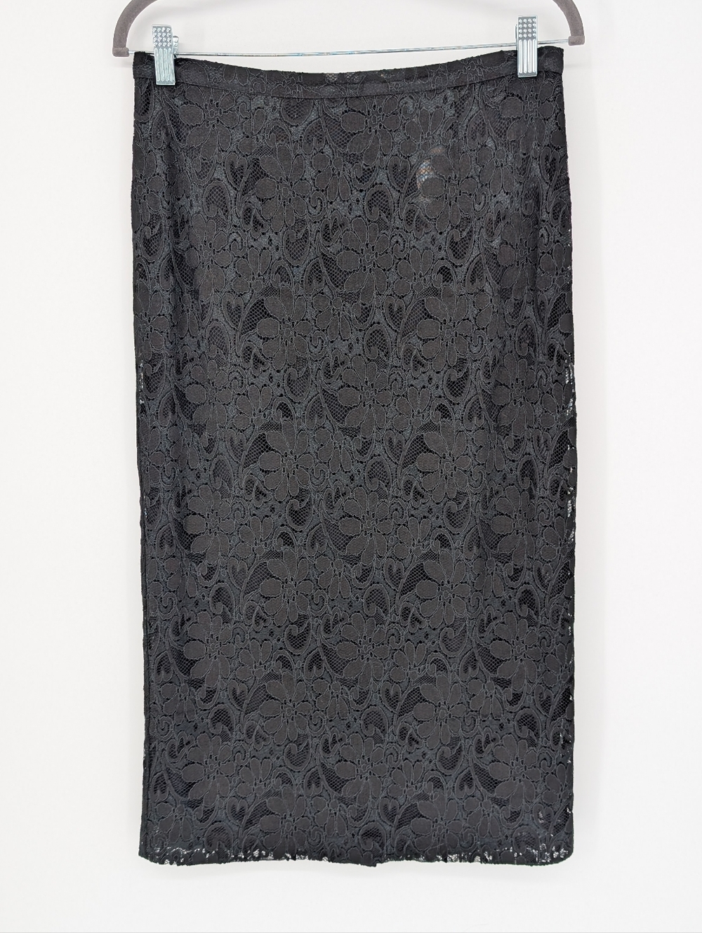 Black Lace Pencil Skirt